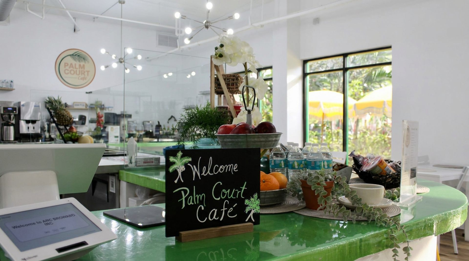 The café counter